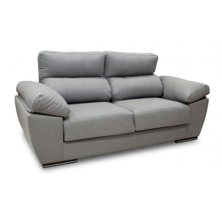 sofa descanso 2 plazas en gris asientos deslizantes extraíbles