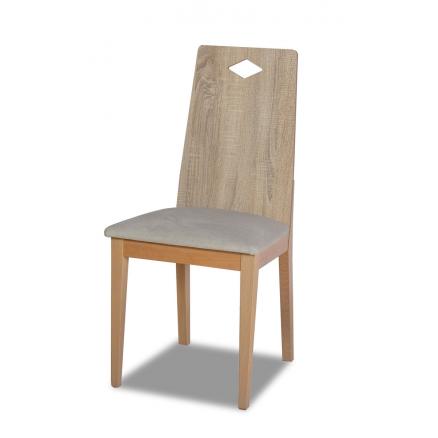 sillas muebles salon en roble asiento tapizado