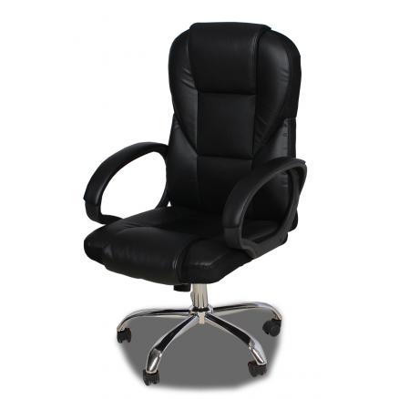 sillon giratorio en color negro mesa escritorio brazos ajustable