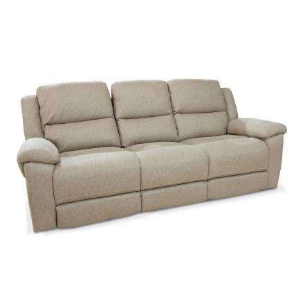 comodo sofá 3+2 plazas relax con palanca manual en beige