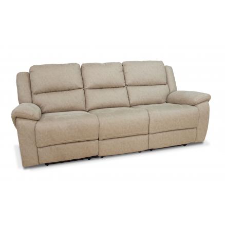 comodo sofá 3 plazas relax palanca manual en beige