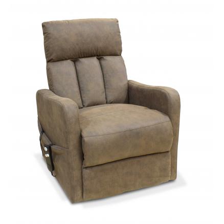 sillon relax con incorporador marron electrico