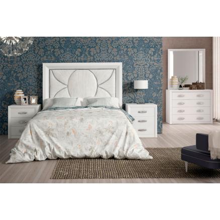 Dormitorio De Matrimonio En Blanco Poro Y Plata Rapimueble