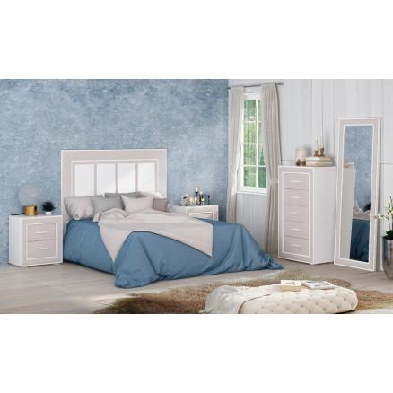 muebles baratos en color blanco gris dormitorio matrimonio