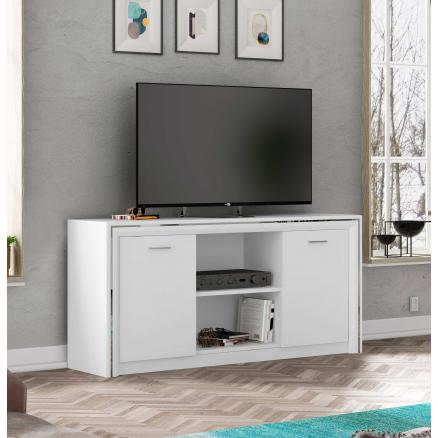 mesa tv salones composiciones muebles baratos blanco poro