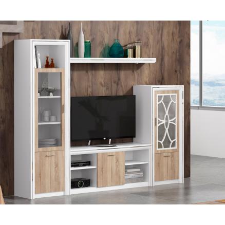 composición blanco poro moderno con cristal muebles baratos