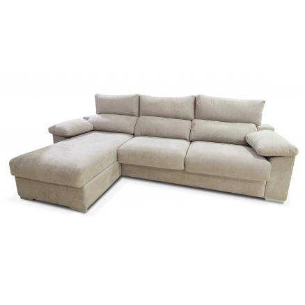sofas 3 plazas chaiselongue izquierda cama color tierra confor