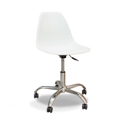 silla juvenil color blanco giratoria silla de escritorio