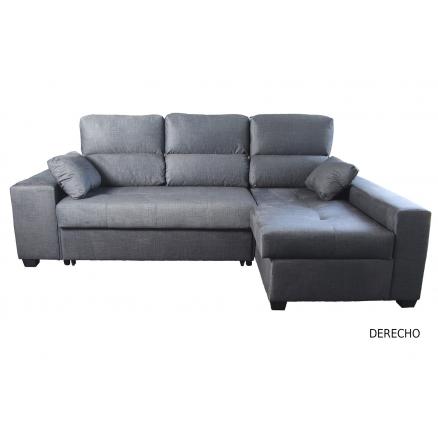 chaiselongue derecho cama en color grafito sofa