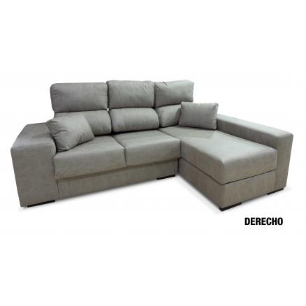 Sofá 3 plazas con chaiselongue, mod. Lactea