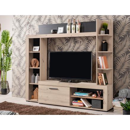 apilable de salon moderno muebles baratos roble grafito gris oscuro