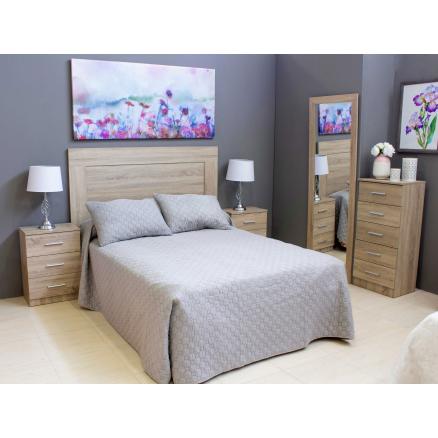 dormitorio de matrimonio color roble cambrian muebles baratos