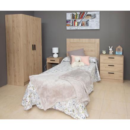 dormitorio juvenil en roble, dormitorio juvenil