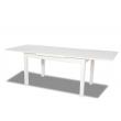 mesa de comedor color blanco patas de madera sillones