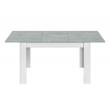 mesa comedor extensible 140x190 cocina salon blanco y gris