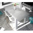 mesa comedor extensible 140x190 cocina salon blanco y gris