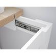 mesa auxiliar extensible comedor blanco mate y roble canadian