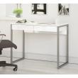 Mesa de escritorio en blanco con patas de metal
