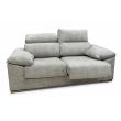Sofa 2 3 plazas en gris cemento asientos deslizantes reclinables
