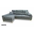 sofa 3 plazas con chaiselongue gris moderna muebles baratos